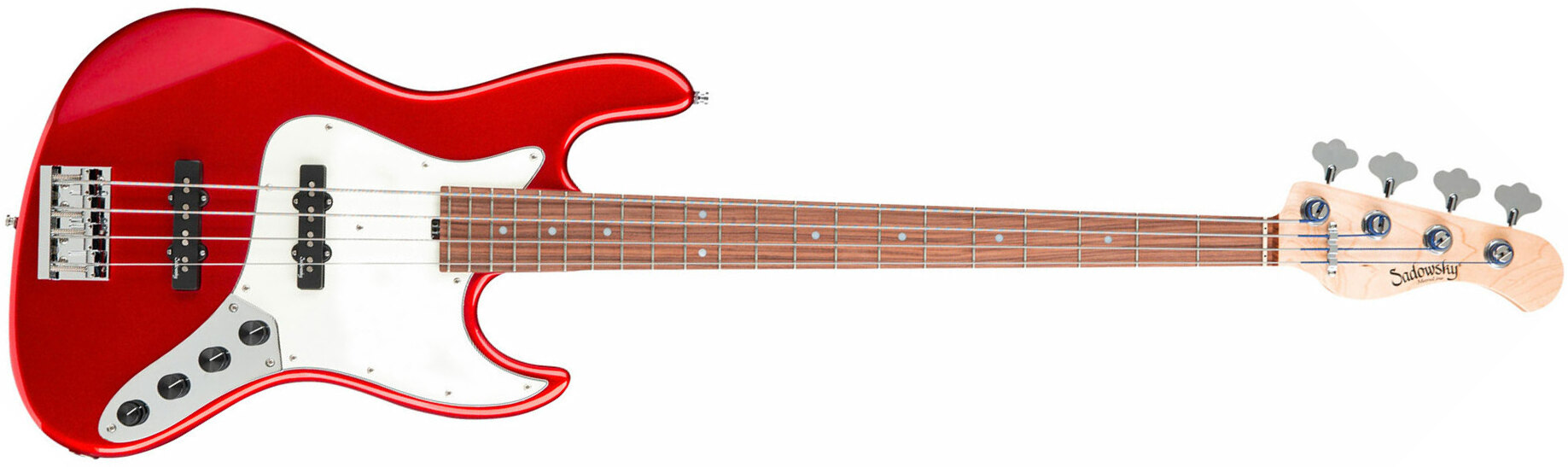 Sadowsky Vintage J/j Bass 21 Fret Alder 4c Metroline All Active Mor - Solid Candy Apple Red Metallic - Solidbody E-bass - Main picture