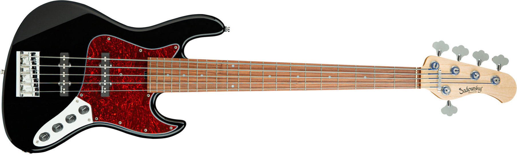 Sadowsky Vintage J/j Bass 21 Fret Alder 5c Metroline All Active Mor - Solid Black High Polish - Solidbody E-bass - Main picture