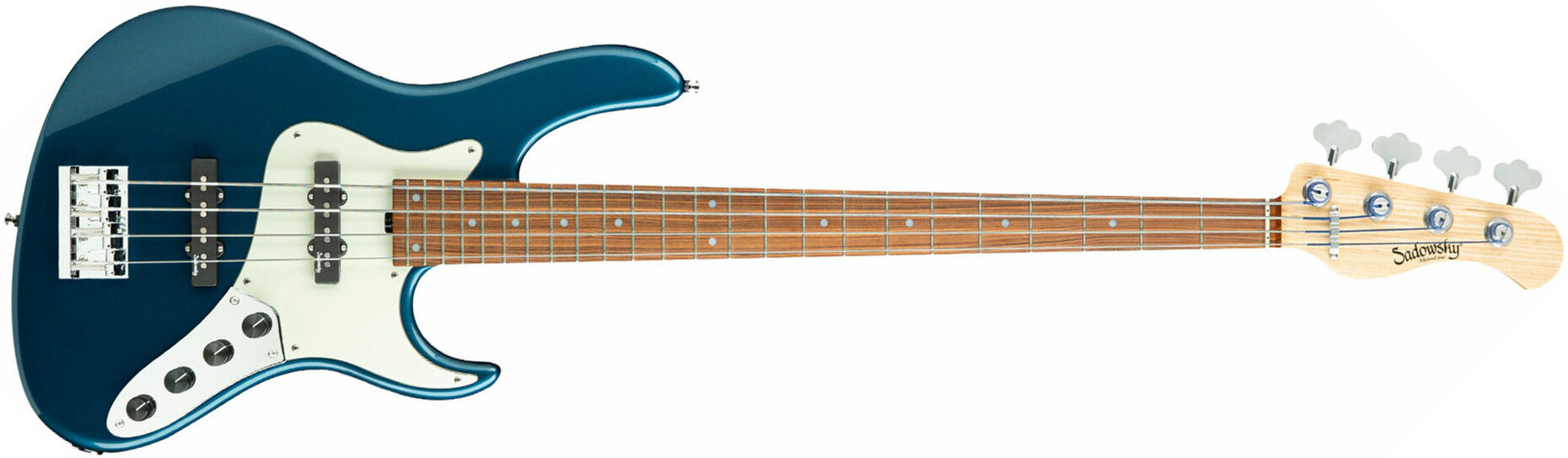 Sadowsky Vintage J/j Bass 24 Fret Alder 4c Metroline All Active Mor - Dark Lake Placid Blue Metallic - Solidbody E-bass - Main picture