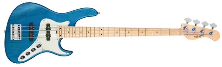 Sadowsky Vintage J/j Bass 24 Fret Ash 4c Metroline All Active Mn - Ocean Blue Trans. Satin - Solidbody E-bass - Main picture