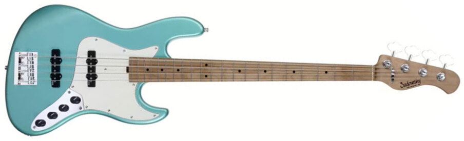 Sadowsky Vintage Jj Bass 21 Fret 4c Metroexpress V2 Mn - Sage Green Metallic - Solidbody E-bass - Main picture