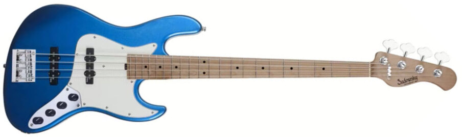 Sadowsky Vintage Jj Bass 21 Fret 4c Metroexpress V2 Mn - Ocean Blue Metallic - Solidbody E-bass - Main picture