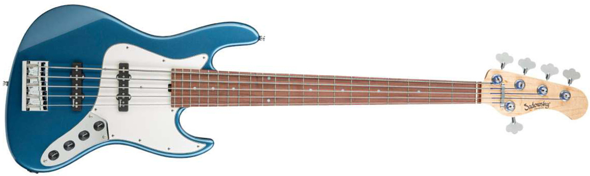 Sadowsky Vintage Jj Bass 21 Fret Alder 5c Metroline All Active Mor - Dark Lake Placid Blue Metallic - Solidbody E-bass - Main picture