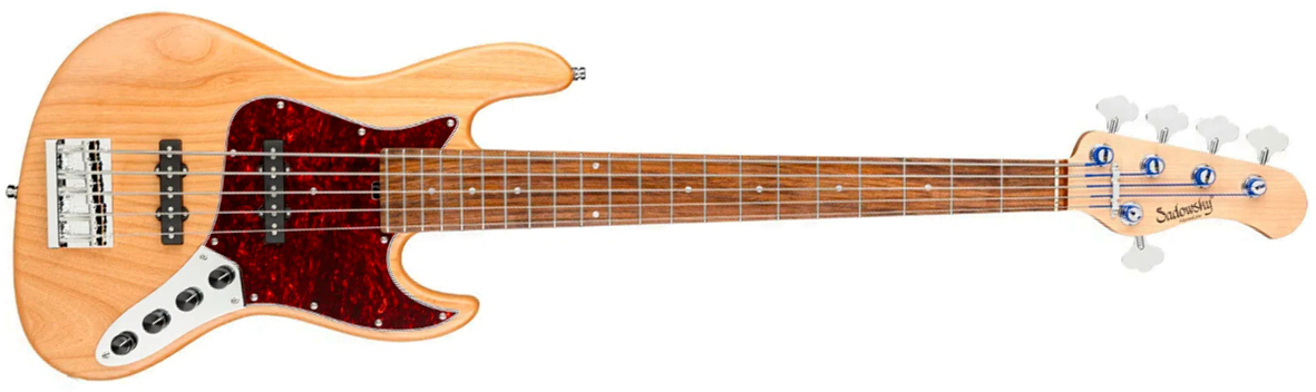 Sadowsky Vintage Jj Bass 21 Fret Alder 5c Metroline All Active Mor - Natural Transparent Satin - Solidbody E-bass - Main picture