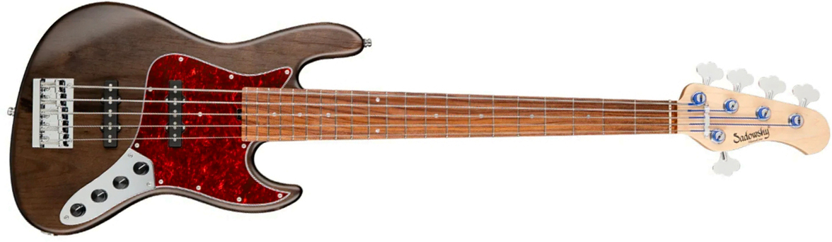 Sadowsky Vintage Jj Bass 21 Fret Alder 5c Metroline All Active Mor - Nirvana Black Transparent Satin - Solidbody E-bass - Main picture