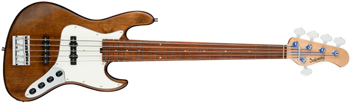Sadowsky Vintage Jj Bass 21 Fret Alder 5c Metroline All Active Mor - Antique Tobacco Transparent Satin - Solidbody E-bass - Main picture