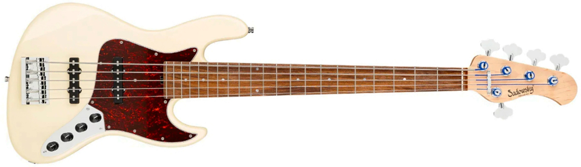 Sadowsky Vintage Jj Bass 21 Fret Alder 5c Metroline All Active Mor - Solid Olympic White - Solidbody E-bass - Main picture