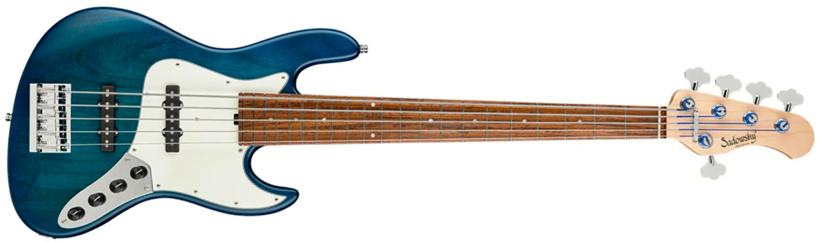Sadowsky Vintage Jj Bass 21 Fret Alder 5c Metroline All Active Mor - Bora Blue Burst Transparent Satin - Solidbody E-bass - Main picture