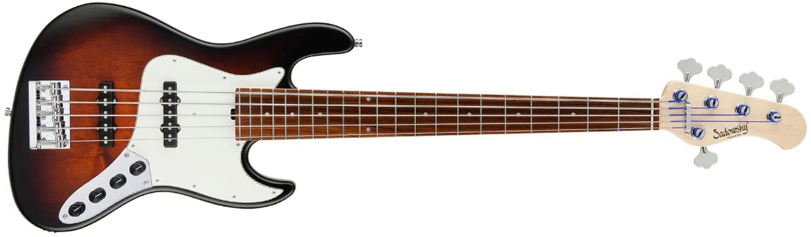 Sadowsky Vintage Jj Bass 21 Fret Alder 5c Metroline All Active Mor - Almond Sunburst Transparent Satin - Solidbody E-bass - Main picture
