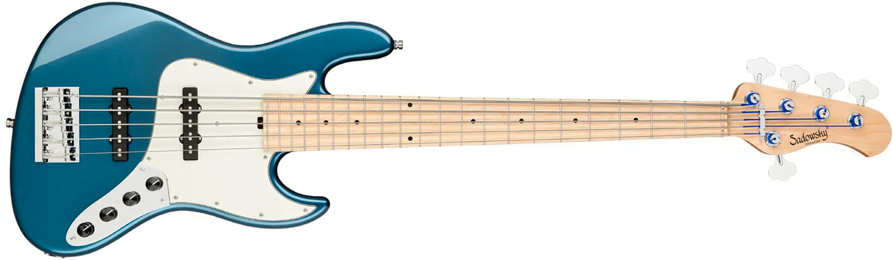 Sadowsky Vintage Jj Bass 21 Fret Ash 5c Metroline All Active Mn - Dark Lake Placid Blue Metallic - Solidbody E-bass - Main picture