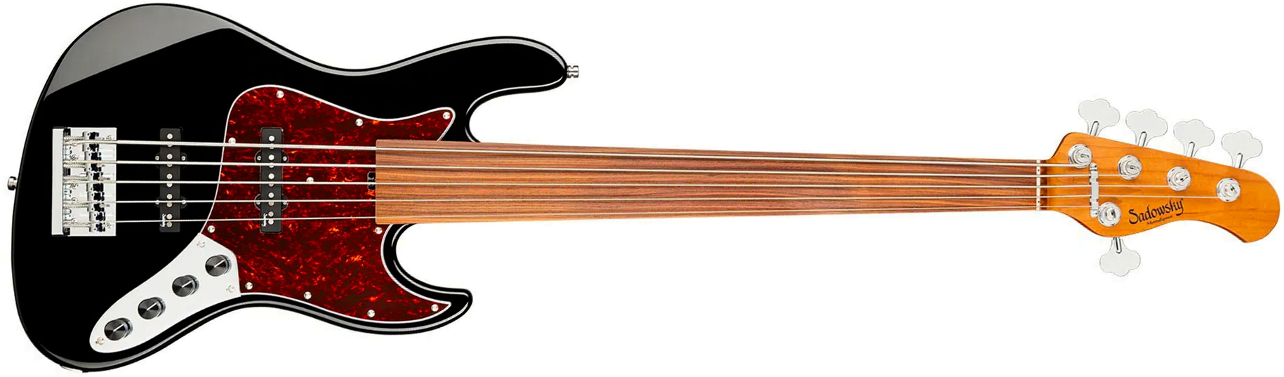 Sadowsky Vintage Jj Bass 21f 5c Fretless Metroexpress Mor - Black - Solidbody E-bass - Main picture