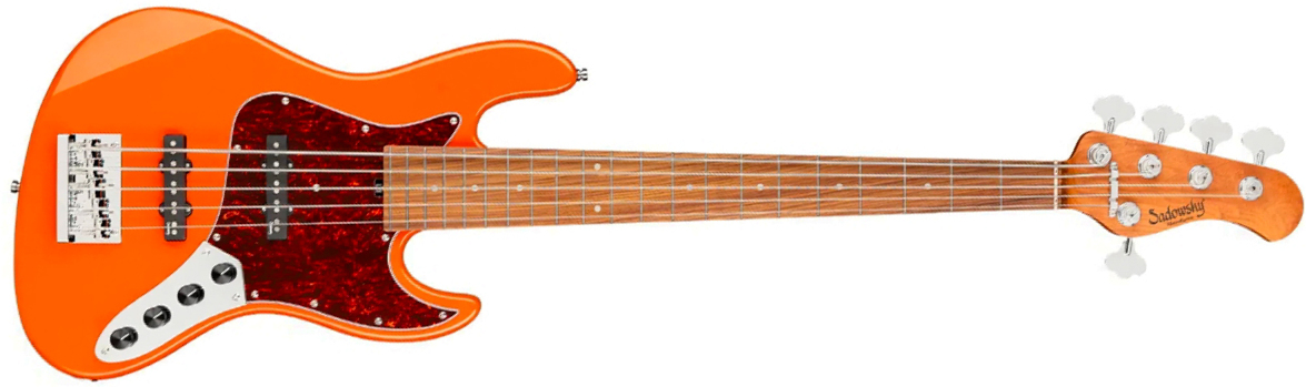 Sadowsky Vintage Jj Bass 21f 5c Metroexpress Mor - Candy Apple Orange Metallic - Solidbody E-bass - Main picture