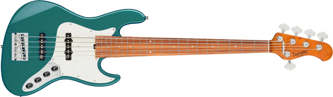 Sadowsky Vintage Jj Bass 21f 5c Metroexpress Mor - Sherwood Green Metallic - Solidbody E-bass - Main picture