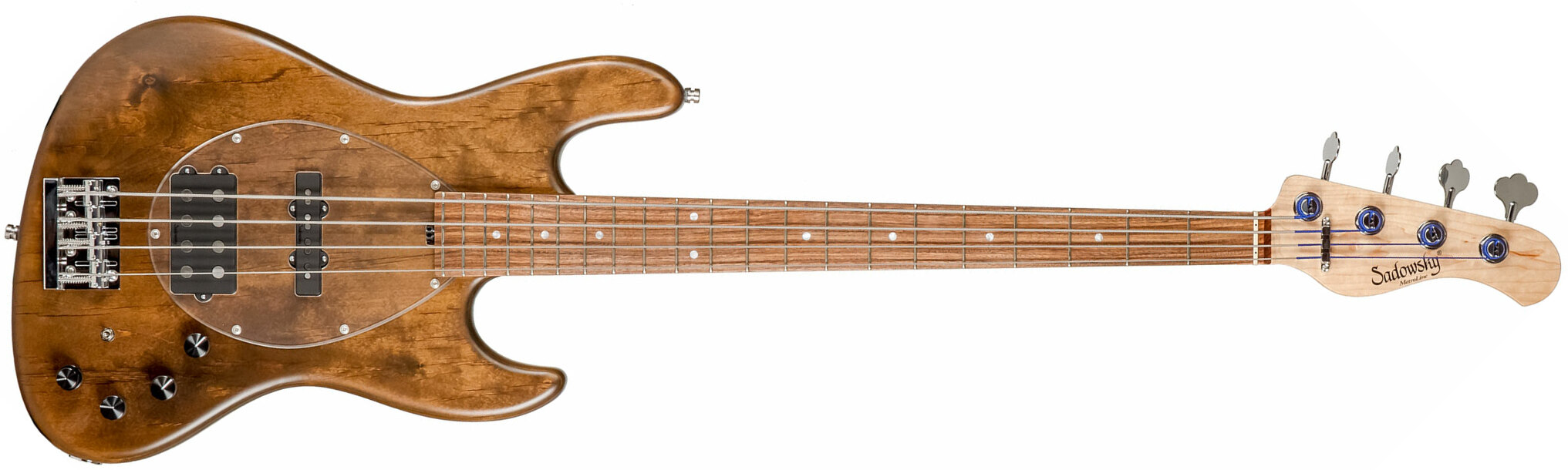 Sadowsky Vintage Mj Bass 21 Fret Alder 4c Metroline All Active Mor - Antique Tobacco Satin - Solidbody E-bass - Main picture