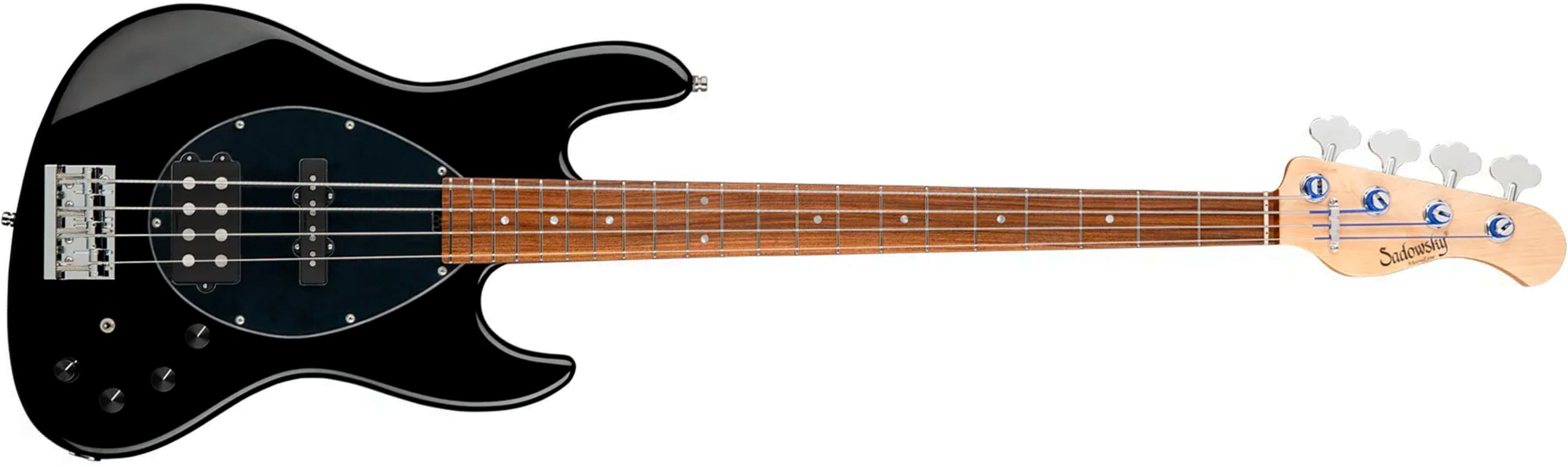Sadowsky Vintage Mj Bass 21f Alder 4c Metroline All Active Mor - Solid Black - Solidbody E-bass - Main picture