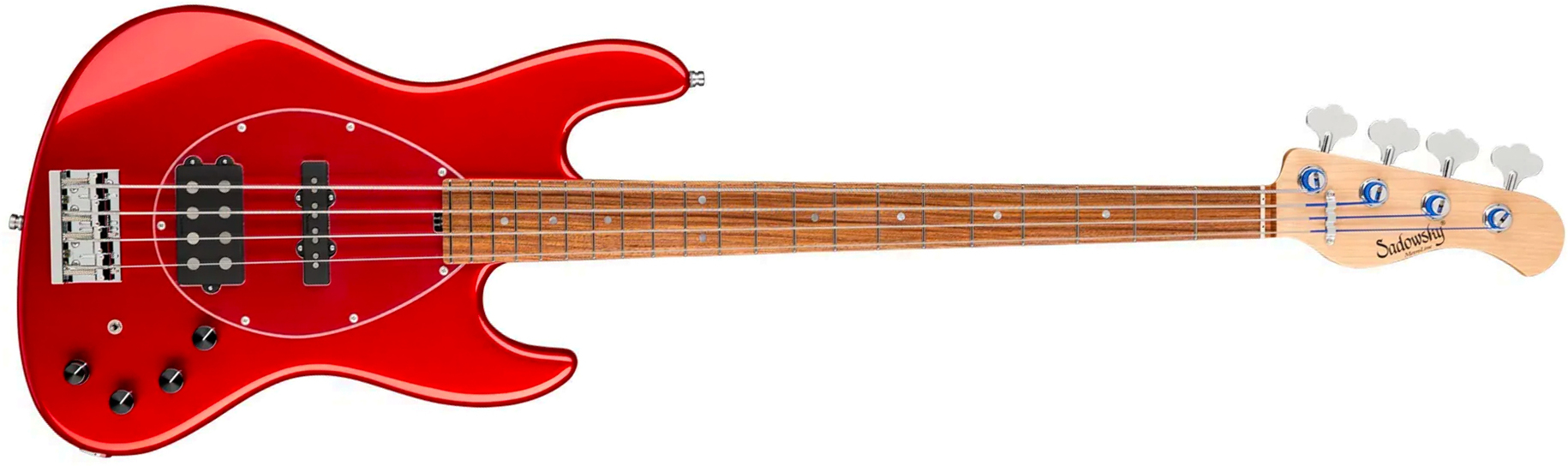 Sadowsky Vintage Mj Bass 21f Alder 4c Metroline All Active Mor - Candy Apple Red Metallic - Solidbody E-bass - Main picture
