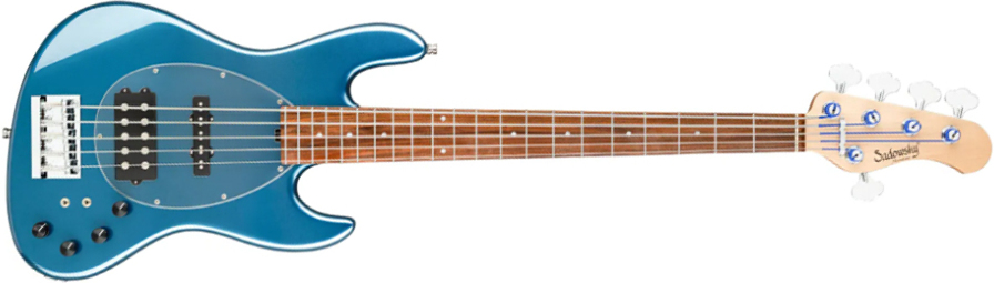 Sadowsky Vintage Mj Bass 21f Alder 5c Metroline All Active Mor - Dark Lake Placid Blue Metallic - Solidbody E-bass - Main picture