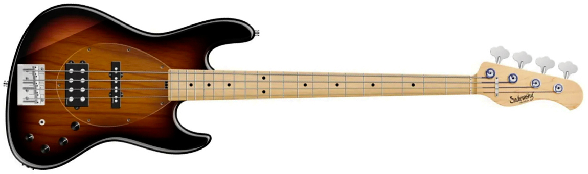 Sadowsky Vintage Mj Bass 21f Ash 4c Metroline All Active Mn - '59 Burst Transparent - Solidbody E-bass - Main picture