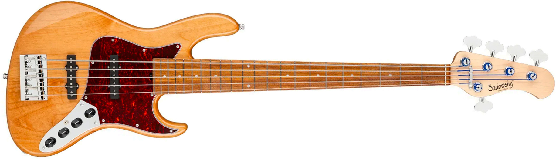 Sadowsky Will Lee 22-fret Alder 5c Metroline Signature All Active Mor - Natural Transparent - Solidbody E-bass - Main picture