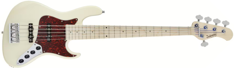 Sadowsky Will Lee 22-fret Ash 5c Metroline Signature All Active Mn - Solid Olympic White - Solidbody E-bass - Main picture