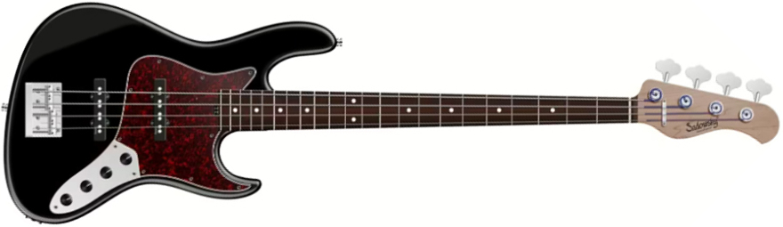 Sadowsky Will Lee 22-fret Metroexpress Signature Active Mor - Solid Black - Solidbody E-bass - Main picture