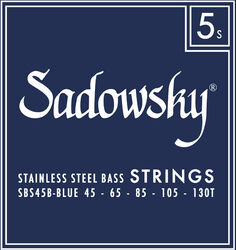 E-bass saiten Sadowsky SBS 45B Electric Bass String 5-String Set Blue Label Stainless Steel Taperwound 045-130T - 5-saiten-set