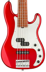 Metroline 21-Fret Hybrid P/J Bass Alder (5-String, Germany, MOR) - candy apple red metallic