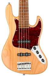 MetroLine 21-Fret Vintage J/J Bass Alder (5-String, Germany, Morado) - natural transparent satin