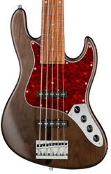 MetroLine 21-Fret Vintage J/J Bass Alder (5-String, Germany, Morado) - nirvana black transparent satin