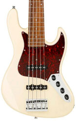 MetroLine 21-Fret Vintage J/J Bass Alder (5-String, Germany, Morado) - solid olympic white