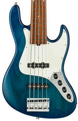 Solidbody e-bass Sadowsky MetroLine 21-Fret Vintage J/J Bass Alder (5-String, Germany, Morado) - Bora Blue Burst Transparent Satin