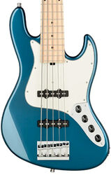 Metroline 21-Fret Vintage J/J Bass Ash (5-String, MN, Germany ) - Dark Lake Placid Blue Metallic
