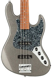 MetroExpress 21-Fret Vintage J/J Bass (4-String, MOR) - silver metallic
