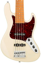 MetroExpress 21-Fret Vintage J/J Bass (5-String, MN) - olympic white