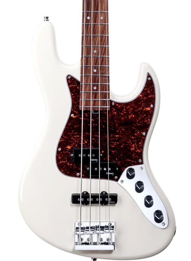 Solidbody e-bass Sadowsky MetroExpress 21-Fret Hybrid P/J Bass V2 4-String (PF) - Olympic white