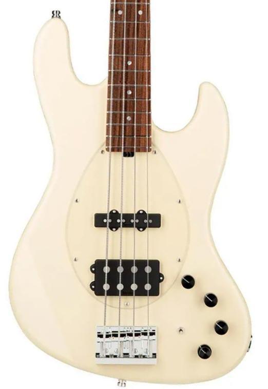 MetroLine 21-Fret Vintage M/J Bass Alder 4-String (Germany, MOR) - olympic white