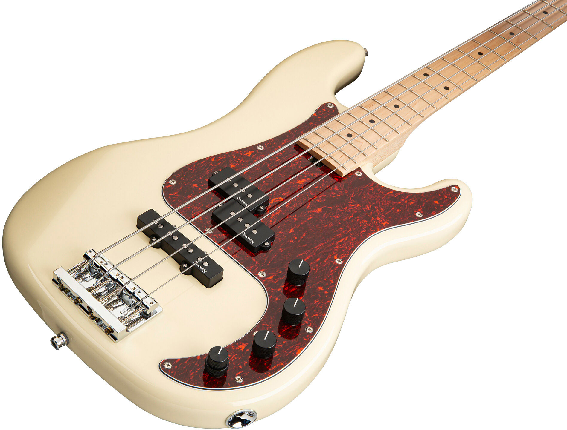 Sadowsky Hybrid P/j Bass 21 Fret Ash 4c Metroline All Active Mn - Solid Olympic White - Solidbody E-bass - Variation 2