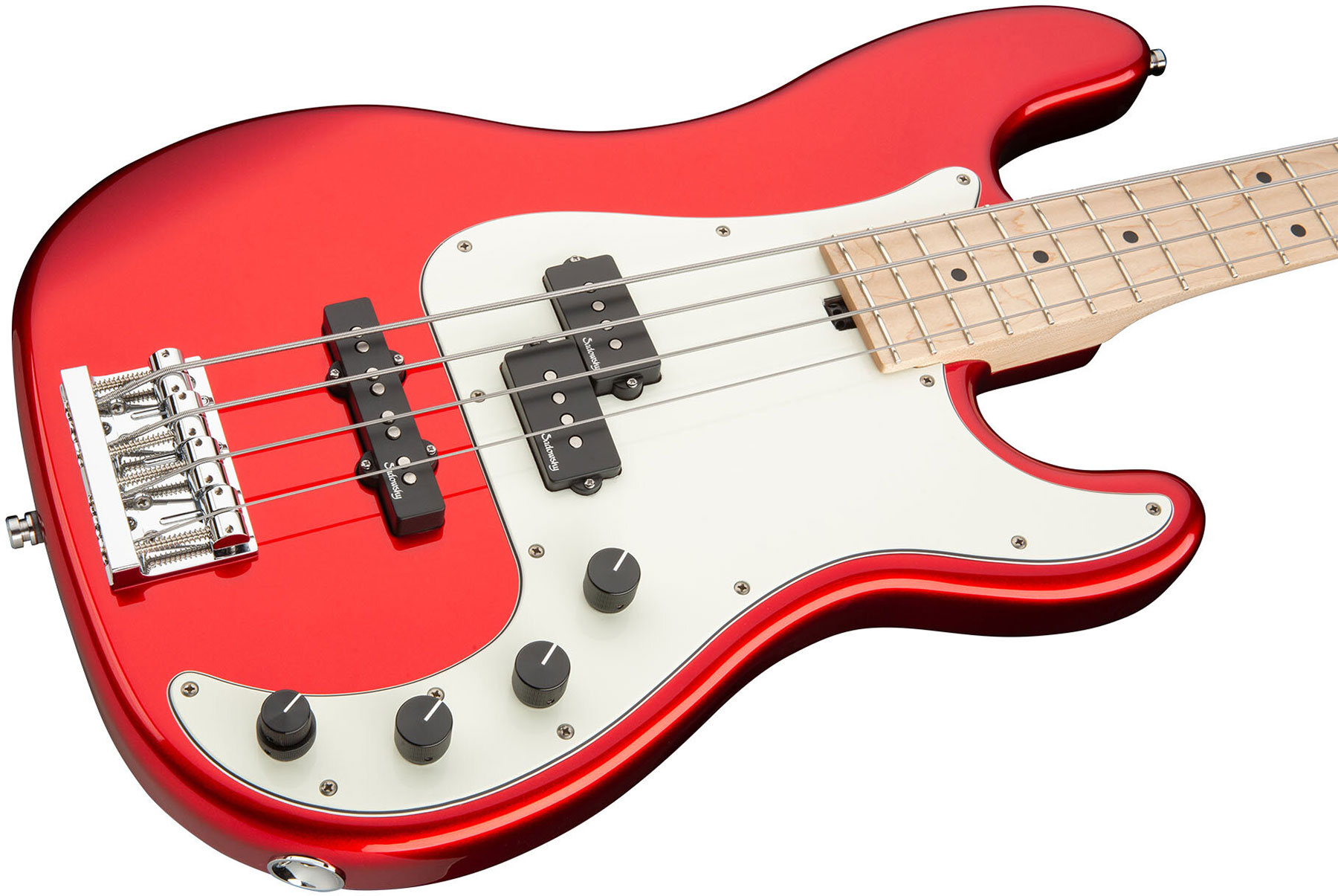 Sadowsky Hybrid P/j Bass 21 Fret Ash 4c Metroline All Active Mn - Solid Candy Apple Red - Solidbody E-bass - Variation 2