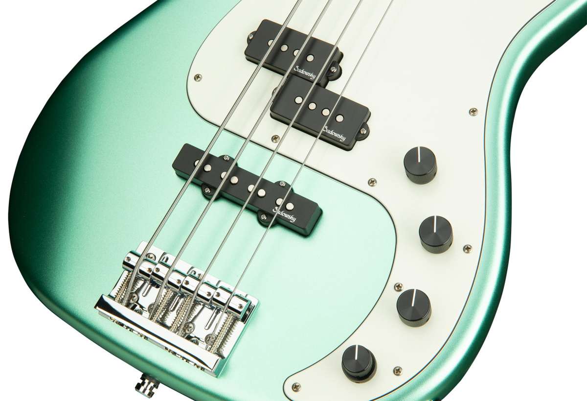 Sadowsky Hybrid P/j Bass 21 Fret Alder 4c Metroline All Active Mor - Sage Green Metallic Satin - Solidbody E-bass - Variation 4