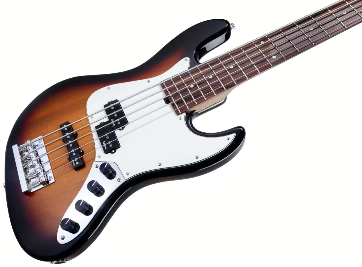 Sadowsky Hybrid Pj Bass 21 Fret 5c Metroexpress V2 Pf - Tobacco Sunburst Transparent - Solidbody E-bass - Variation 2