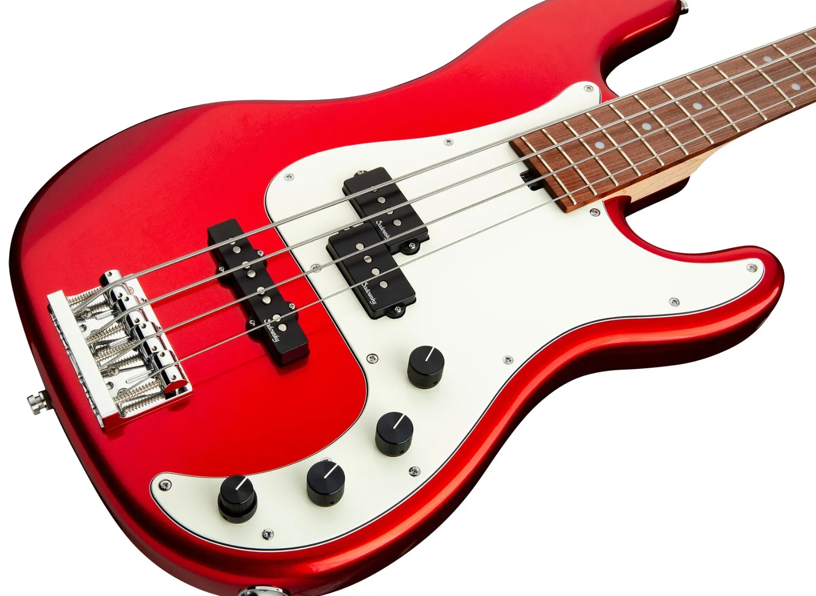 Sadowsky Hybrid Pj Bass 21 Fret Alder 4c Metroline All Active Mor - Solid Candy Apple Red Metallic - Solidbody E-bass - Variation 2