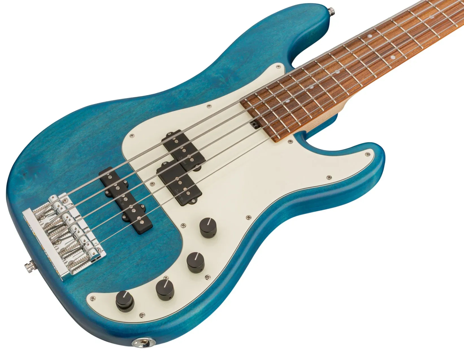 Sadowsky Hybrid Pj Bass 21 Fret Alder 5c Metroline All Active Mor - Ocean Blue Transparent Satin - Solidbody E-bass - Variation 2