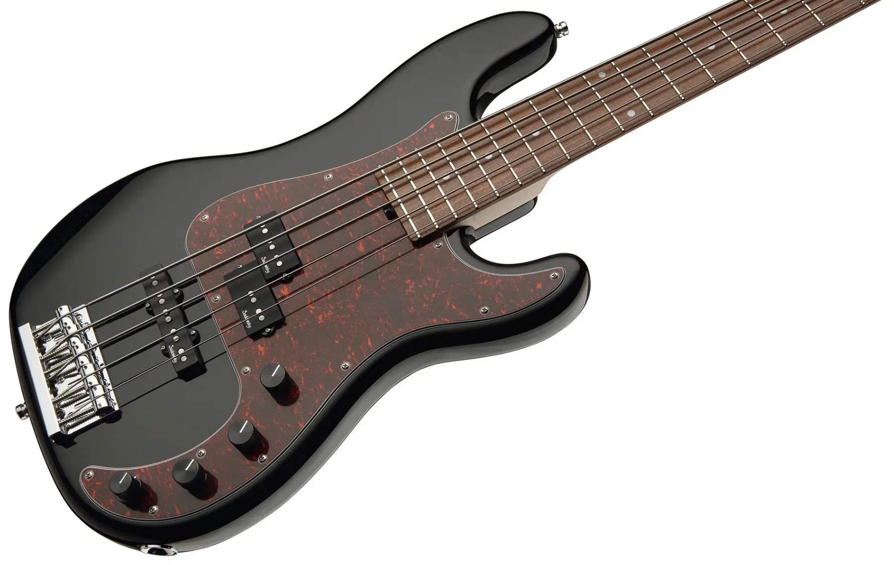 Sadowsky Hybrid Pj Bass 21 Fret Alder 5c Metroline All Active Mor - Solid Black High Polish - Solidbody E-bass - Variation 2