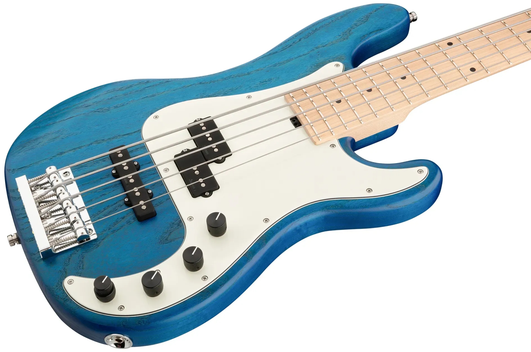 Sadowsky Hybrid Pj Bass 21 Fret Ash 5c Metroline All Active Mn - Ocean Blue Transparent Satin - Solidbody E-bass - Variation 2