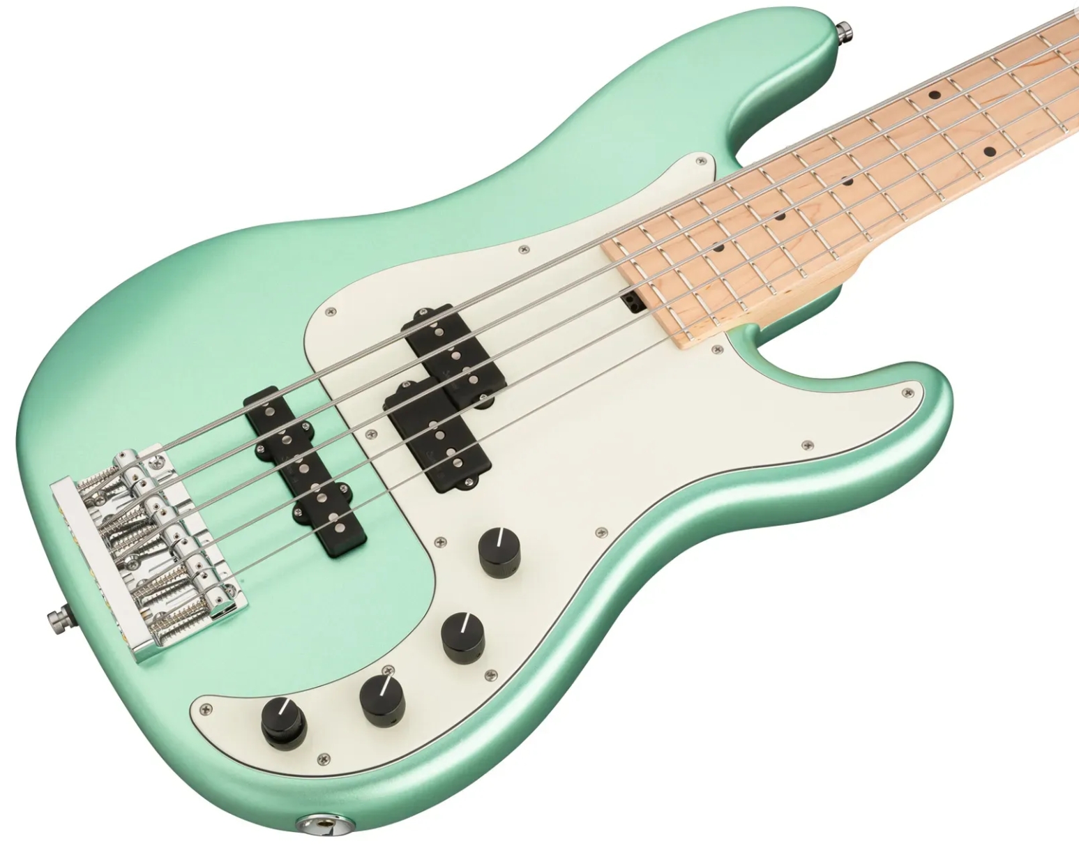 Sadowsky Hybrid Pj Bass 21 Fret Ash 5c Metroline All Active Mn - Sage Green Metallic Satin - Solidbody E-bass - Variation 2