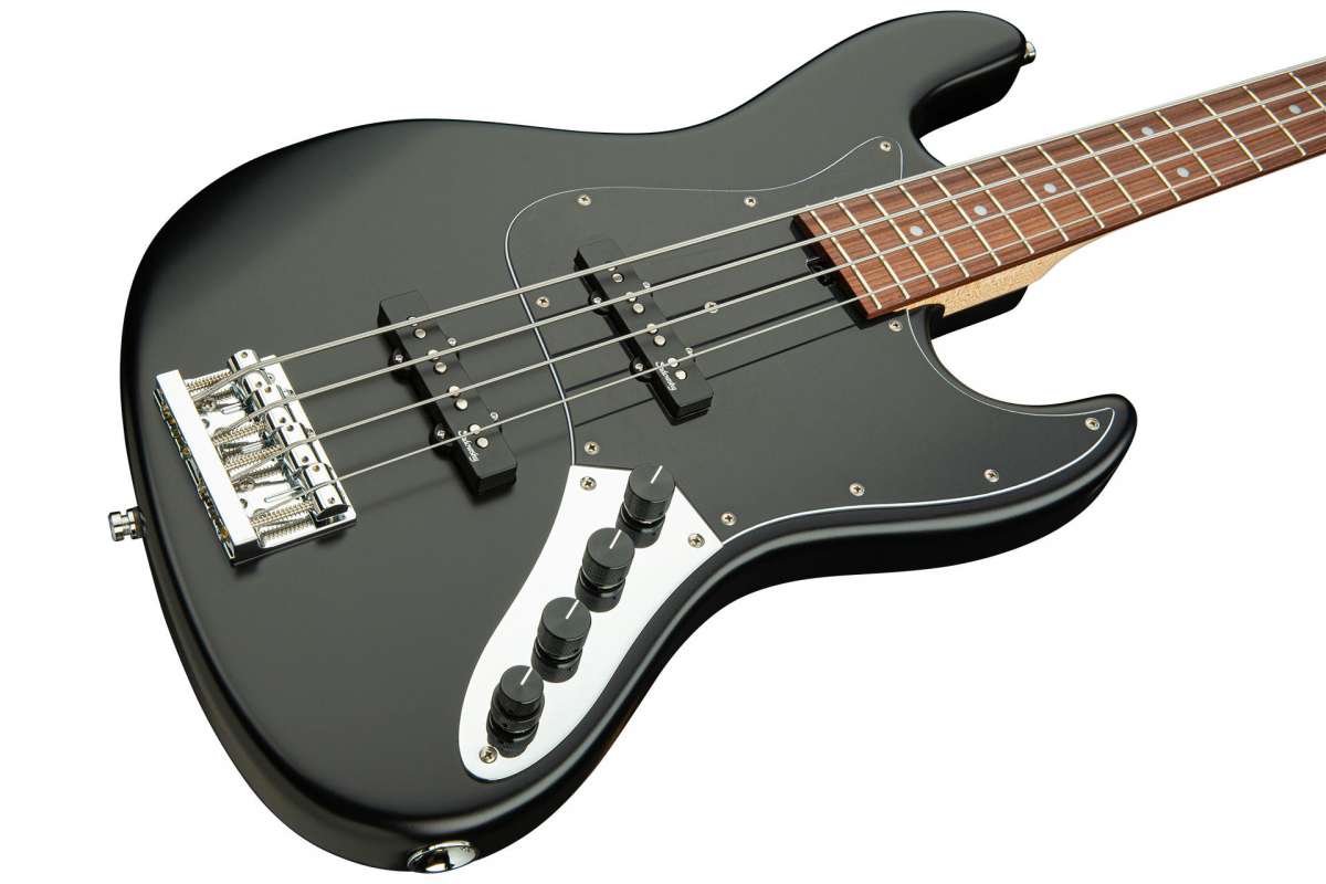 Sadowsky Vintage J/j Bass 21 Fret Alder 4c Metroline All Active Mor - Solid Black Satin - Solidbody E-bass - Variation 2