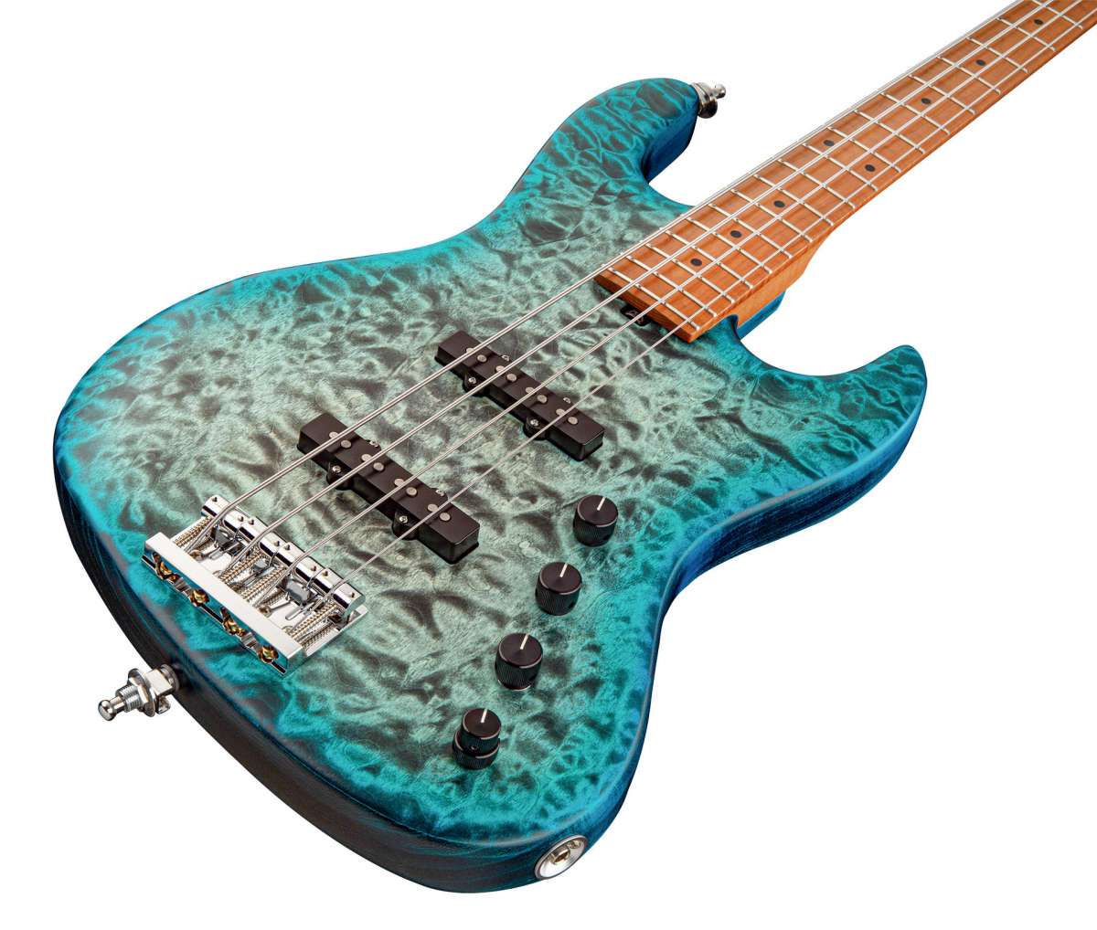 Sadowsky Standard J/j Bass 21 Fret Ash 4c Metroline Ltd All Active Mn - Whale Blue Trans Satin - Solidbody E-bass - Variation 2