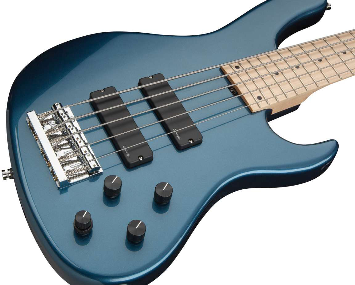 Sadowsky Modern Bass Ash 24 Fret 5c Metroline All Active Mn - Dark Lake Placid Blue Metallic - Solidbody E-bass - Variation 2