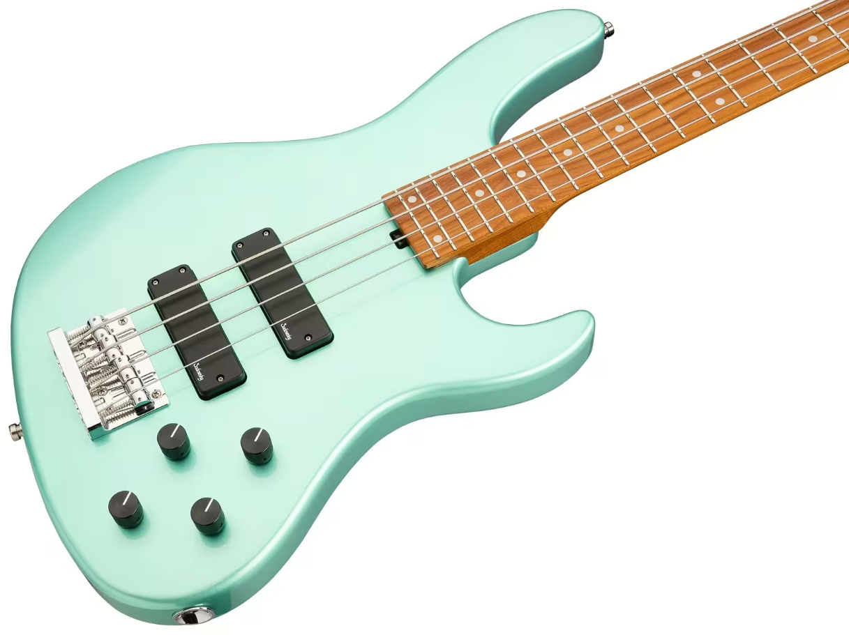 Sadowsky Modern Bass 24-fret 4c Metroexpress Active Mn - Solid Sage Green Metallic - Solidbody E-bass - Variation 2