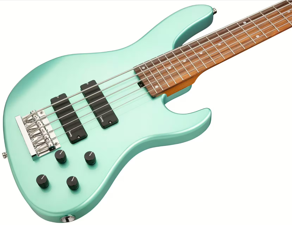 Sadowsky Modern Bass 24-fret 5c Metroexpress Active Mor - Solid Sage Green Metallic - Solidbody E-bass - Variation 2